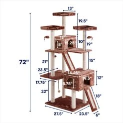 Frisco 72-in Large Base Faux Fur Cat Tree & Condo -Pet Supplies Discount Store 101809 PT1. AC SS1800 V1687792279