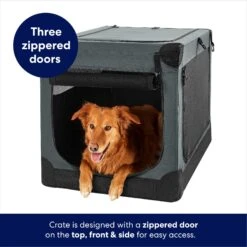 Frisco Indoor & Outdoor 3-Door Collapsible Soft-Sided Dog & Small Pet Crate -Pet Supplies Discount Store 105036 PT3. AC SS1800 V1667227999