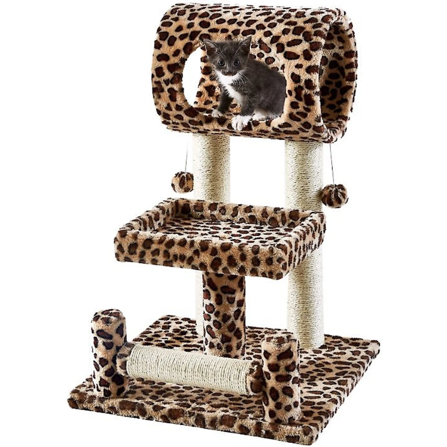 Frisco 28-in Faux Fur Cat Tree 3 Frisco 28-in Faux Fur Cat Tree