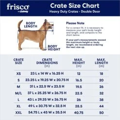 Frisco Heavy Duty Fold & Carry Double Door Collapsible Wire Dog Crate -Pet Supplies Discount Store 109789 PT2. AC SS1800 V1672870100