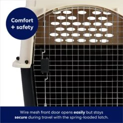 Frisco Plastic Dog & Cat Kennel, Almond & Black -Pet Supplies Discount Store 120138 PT4. AC SS1800 V1667229308