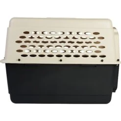 Frisco Plastic Dog & Cat Kennel, Almond & Black -Pet Supplies Discount Store 120138 PT5. AC SS1800 V1554383939