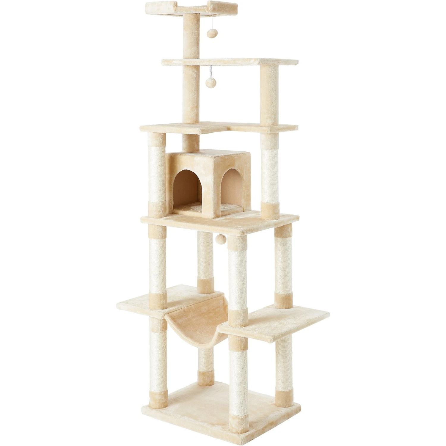 Frisco 78-in Faux Fur Cat Tree & Condo 3 Frisco 78-in Faux Fur Cat Tree & Condo