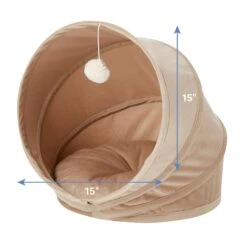 Frisco Foldable Canopy Cat Bed, Sandy Beige -Pet Supplies Discount Store 140164 PT3. AC SS1800 V1578441128