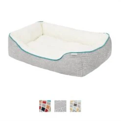 Frisco Sherpa Rectangular Bolster Cat & Dog Bed -Pet Supplies Discount Store 144851 PT2. AC SS1800 V1566404560