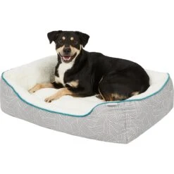 Frisco Sherpa Rectangular Bolster Cat & Dog Bed -Pet Supplies Discount Store 144851 PT4. AC SS1800 V1578442937