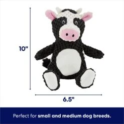 Frisco Cow Textured Plush Squeaky Dog Toy -Pet Supplies Discount Store 147059 PT1. AC SS1800 V1691776574