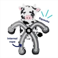 Frisco Cow Plush With Inside Rope Squeaky Dog Toy 10 Frisco Cow Plush With Inside Rope Squeaky Dog Toy -Pet Supplies Discount Store 147063 PT2. AC SS1800 V1691776638