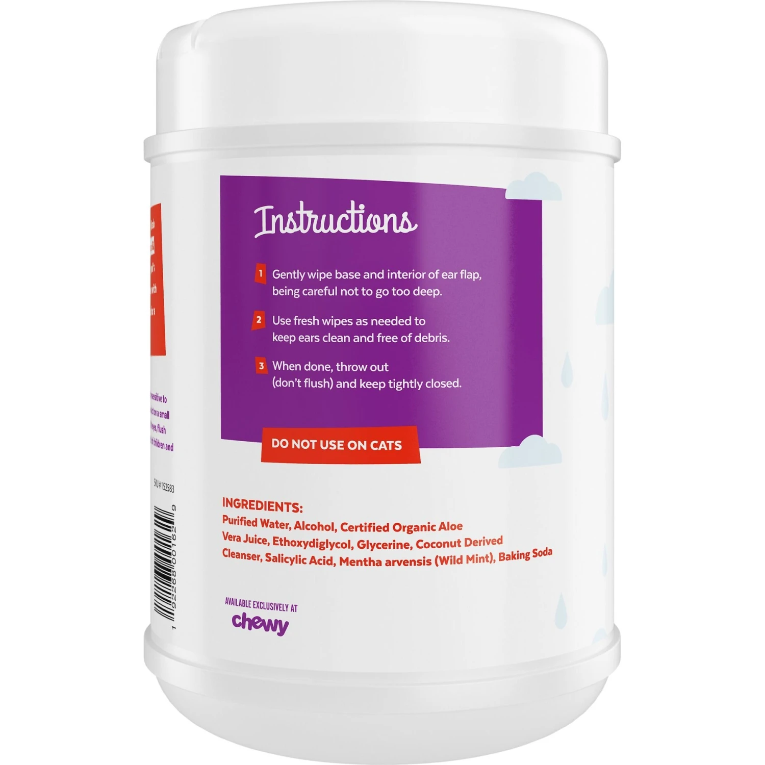 Frisco Deodorizing Ear Wipes With Aloe For Dogs & Puppies 3 Frisco Deodorizing Ear Wipes With Aloe For Dogs & Puppies - Image 2