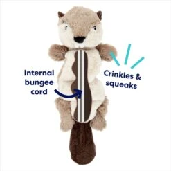 Frisco Beaver Bungee Plush Squeaky Dog Toy -Pet Supplies Discount Store 152824 PT2. AC SS1800 V1686579686
