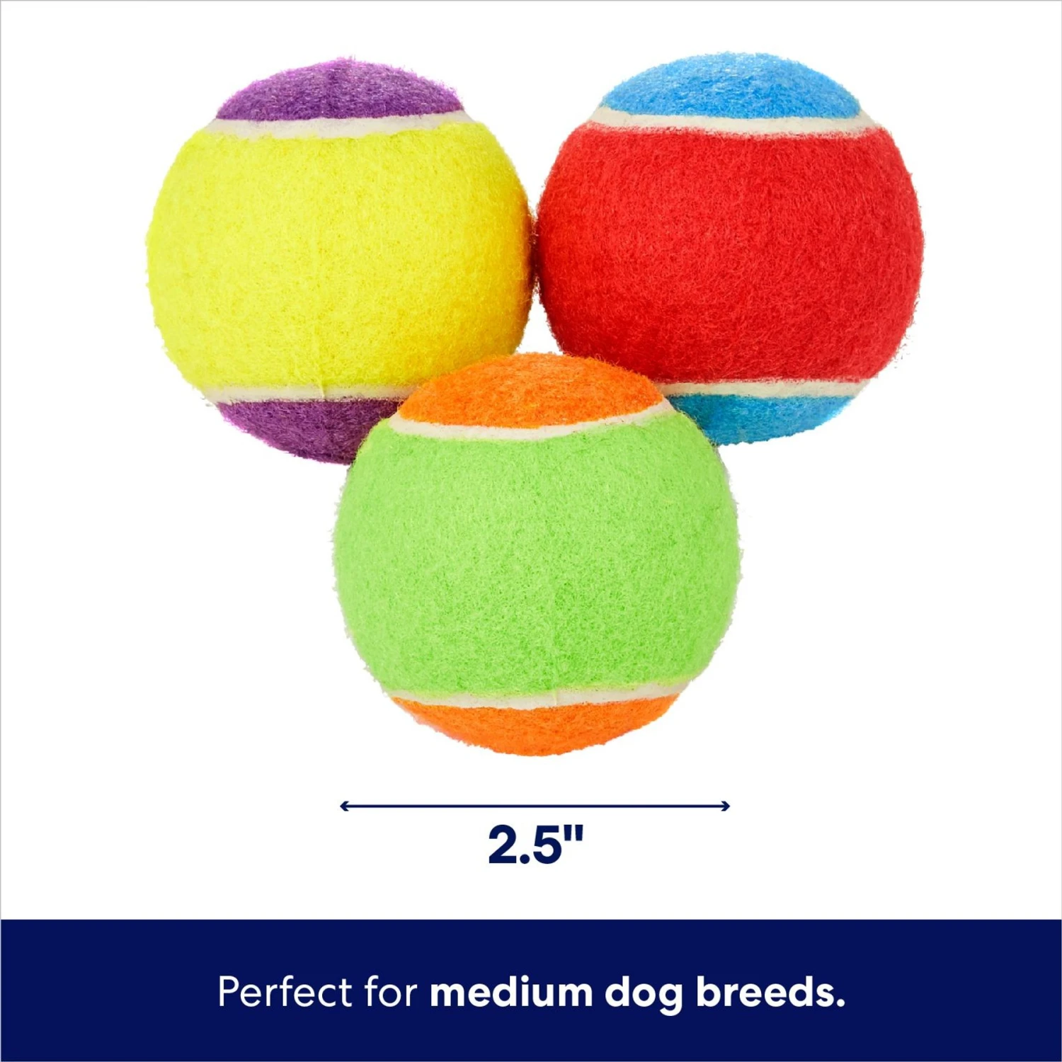 Frisco Fetch Squeaking Colorful Tennis Ball Dog Toy 4 Frisco Fetch Squeaking Colorful Tennis Ball Dog Toy - Image 2