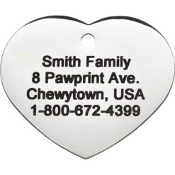 Frisco Personalized Dog & Cat ID Tag, Heart -Pet Supplies Discount Store 153006 PT3. AC SS1800 V1548964752