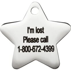 Frisco Stainless Steel Personalized Dog & Cat ID Tag, Star -Pet Supplies Discount Store 153017 PT4. AC SS1800 V1548964862