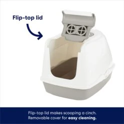 Frisco Flip Top Hooded Cat Litter Box, Gray, Large, 22-in -Pet Supplies Discount Store 155654 PT3. AC SS1800 V1675279989