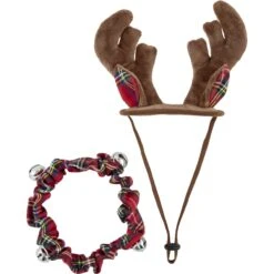Frisco Holiday Antler Headband & Bell Collar Dog & Cat Costume -Pet Supplies Discount Store 160658 PT3. AC SS1800 V1568818030