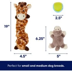 Frisco Jungle Pals Plush & Rope Variety Pack Dog Toy -Pet Supplies Discount Store 177819 PT1. AC SS1800 V1686579567
