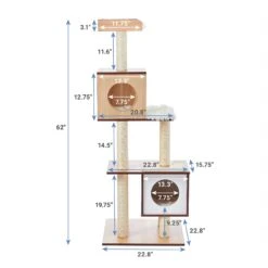 Frisco 62-in Modern Cat Tree & Condo -Pet Supplies Discount Store 177901 PT1. AC SS1800 V1584451759