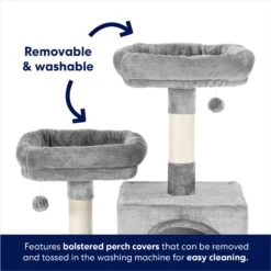 Frisco 61-in Faux Fur Cat Tree & Condo -Pet Supplies Discount Store 180395 PT2. AC SS1800 V1667228731