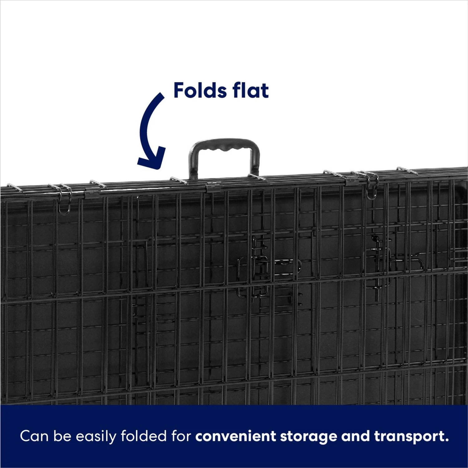 Frisco Fold & Carry Double Door Collapsible Wire Dog Crate & Mat Kit 9 Frisco Fold & Carry Double Door Collapsible Wire Dog Crate & Mat Kit - Image 7