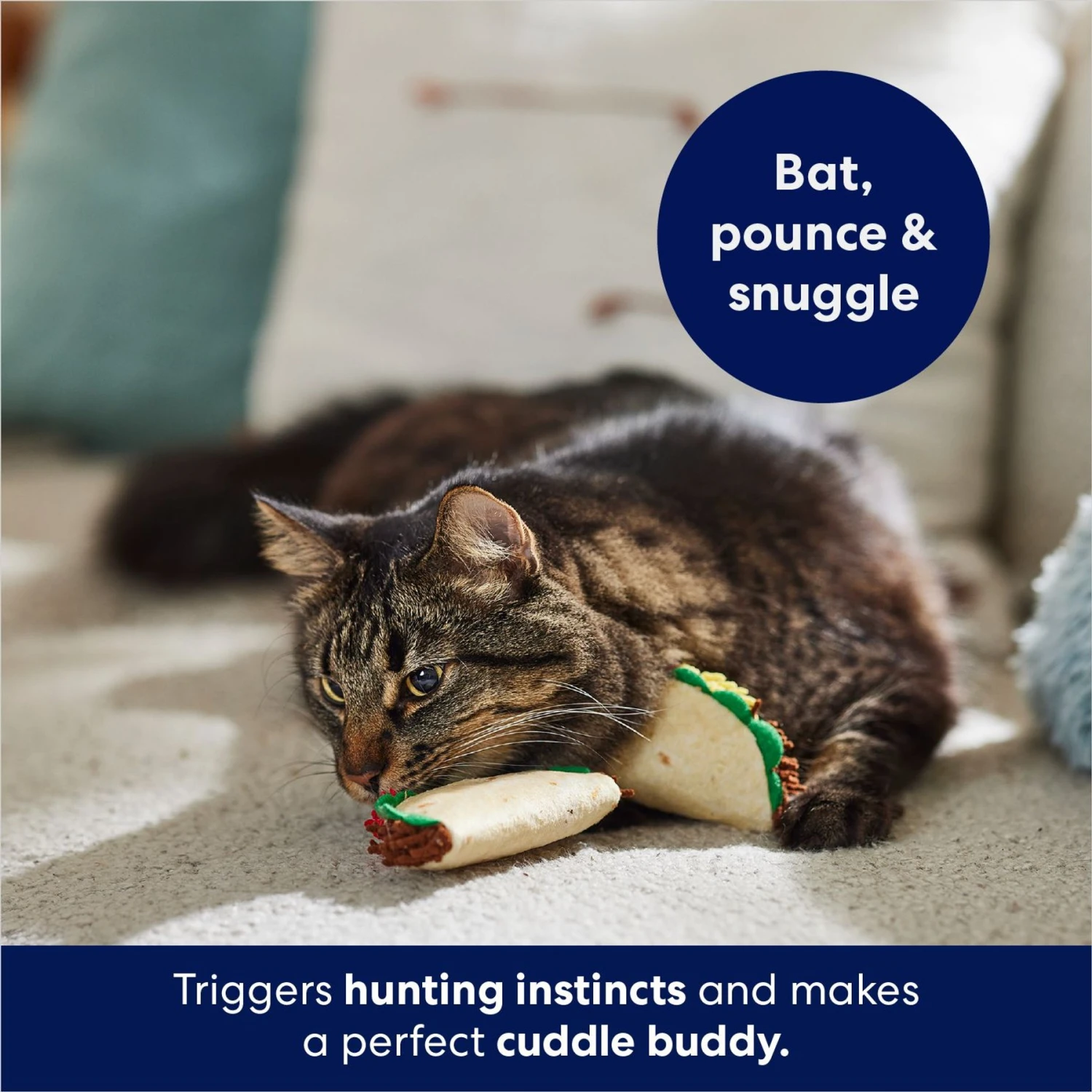 Frisco Taco Plush Cat Toy With Catnip 6 Frisco Taco Plush Cat Toy With Catnip - Image 4