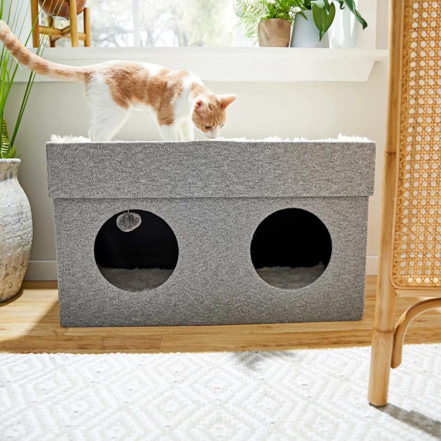 Frisco Double Cube Stackable And Collapsible Cat Condo 3 Frisco Double Cube Stackable And Collapsible Cat Condo