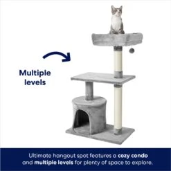 Frisco 38-in Cat Tree With Condo, Top Perch & Toy -Pet Supplies Discount Store 214377 PT2. AC SS1800 V1667229266