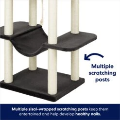 Frisco 73-in Cat Tree With Hammock, Condo, Lounge Basket, Top Perch & Bed -Pet Supplies Discount Store 214384 PT4. AC SS1800 V1667228721