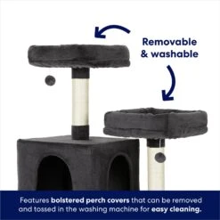 Frisco 64-in Cat Tree With Hammock, Condo, 2 Top Perches With Bed -Pet Supplies Discount Store 214387 PT3. AC SS1800 V1667227576