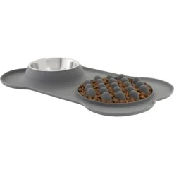 Frisco Silicone Slow Feeder Mat With Stainless Steel Bowl 11 Frisco Silicone Slow Feeder Mat With Stainless Steel Bowl -Pet Supplies Discount Store 215983 PT2. AC SS1800 V1591020078
