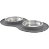 Frisco Double Stainless Steel Pet Bowl With Silicone Mat -Pet Supplies Discount Store 215986 MAIN. AC SS1800 V1591020063