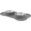 Frisco Silicone Stainless Steel Double Diner Dog & Cat Bowl -Pet Supplies Discount Store 215990 MAIN. AC SS1800 V1591020093