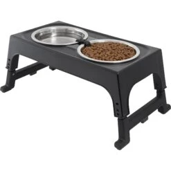 Frisco Stainless Steel Bowls With Adjustable Elevated Holder 9 Frisco Stainless Steel Bowls With Adjustable Elevated Holder -Pet Supplies Discount Store 216015 PT2. AC SS1800 V1591020383