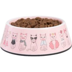 Frisco Pink Cute Cats Melamine Bowl -Pet Supplies Discount Store 216043 PT2. AC SS1800 V1591020680