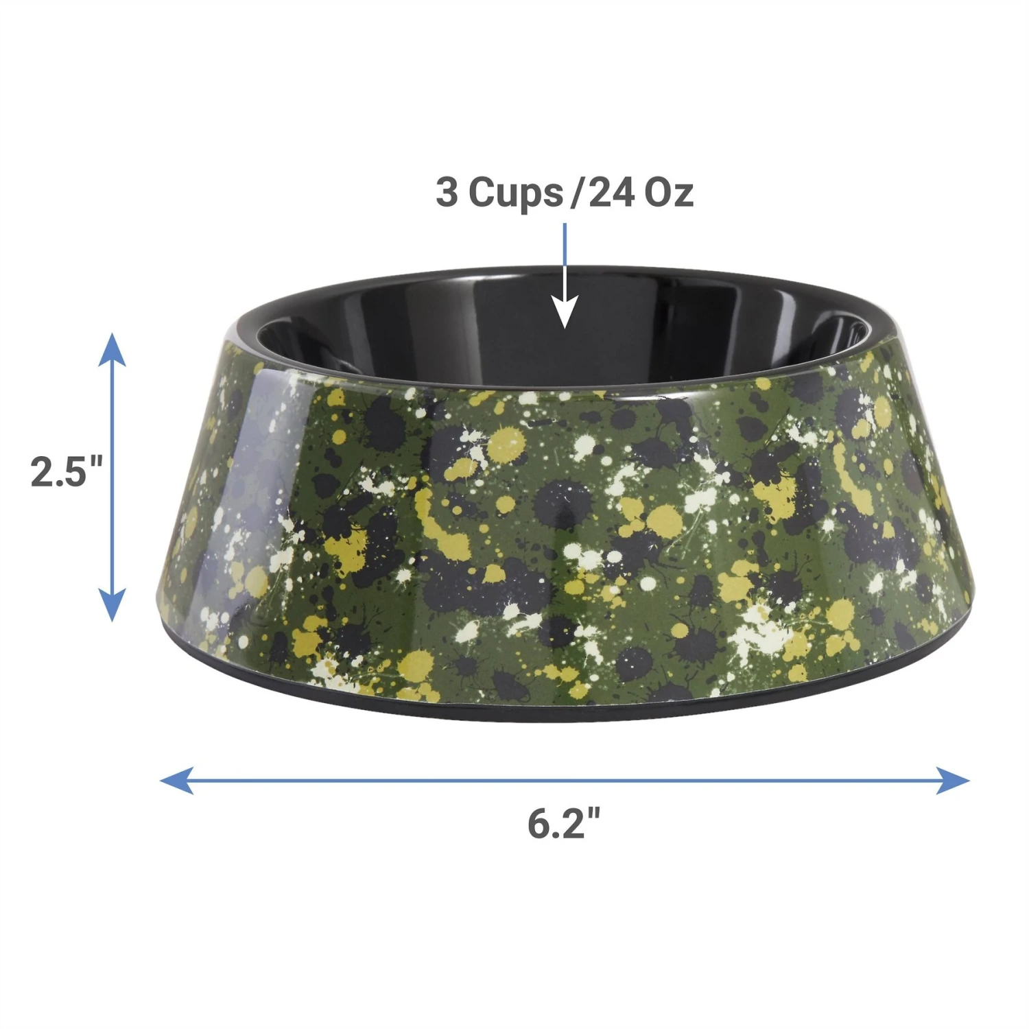 Frisco Camo Paint Splashed Melamine Bowl 4 Frisco Camo Paint Splashed Melamine Bowl - Image 2