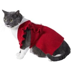 Frisco V Ruffle Dog & Cat Sweater Dress -Pet Supplies Discount Store 223730 PT2. AC SS1800 V1608820389