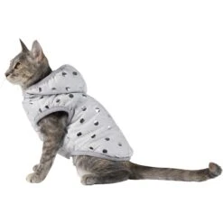 Frisco Mediumweight Silver Polka Dotted Insulated Dog & Cat Coat 11 Frisco Mediumweight Silver Polka Dotted Insulated Dog & Cat Coat -Pet Supplies Discount Store 224017 PT2. AC SS1800 V1600266087