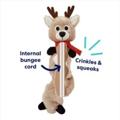 Frisco Holiday Reindeer Bungee Plush Squeaky Dog Toy -Pet Supplies Discount Store 228555 PT2. AC SS1800 V1694809545