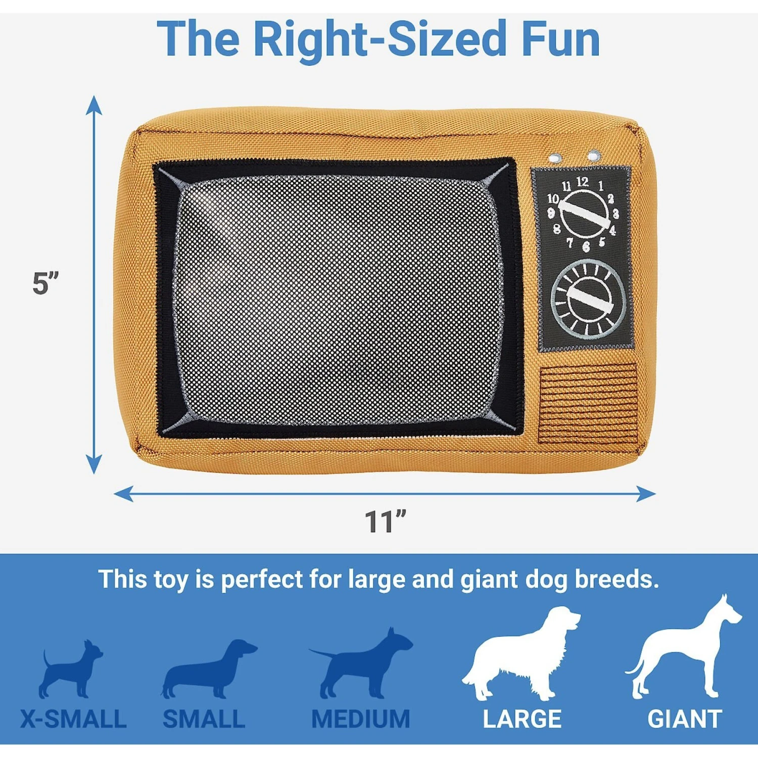 Frisco Retro Television Ballistic Nylon Plush Squeaky Dog Toy 4 Frisco Retro Television Ballistic Nylon Plush Squeaky Dog Toy - Image 2