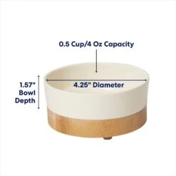 Frisco Melamine Dog & Cat Bowl With Bamboo Base -Pet Supplies Discount Store 232065 PT1. AC SS1800 V1692728308