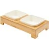 Frisco Square Melamine Dog & Cat Bowl Set With Bamboo Stand -Pet Supplies Discount Store 232076 MAIN. AC SS1800 V1605053508