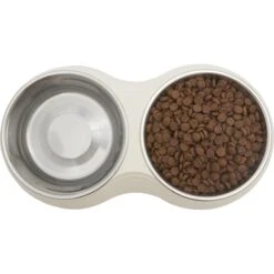 Frisco Stainless Steel Double Dog Bowls With Melamine Stand -Pet Supplies Discount Store 232092 PT3. AC SS1800 V1605142922