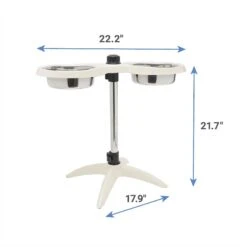 Frisco Adjustable Stainless Steel Double Elevated Dog Bowls -Pet Supplies Discount Store 232097 PT6. AC SS1800 V1605747106