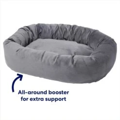 Frisco Velvet Round Bolster Dog Bed W/Removable Cover -Pet Supplies Discount Store 232178 PT2. AC SS1800 V1671203057