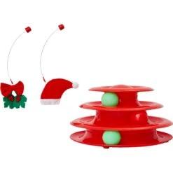 Frisco Holiday Santa Hat & Mistletoe Cat Tracks Cat Toy -Pet Supplies Discount Store 233317 PT3. AC SS1800 V1600707983