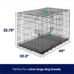 Frisco Heavy Duty Enhanced Lock Double Door Fold & Carry Wire Dog Crate & Mat Kit -Pet Supplies Discount Store 233736 PT1. AC SS1800 V1667228242