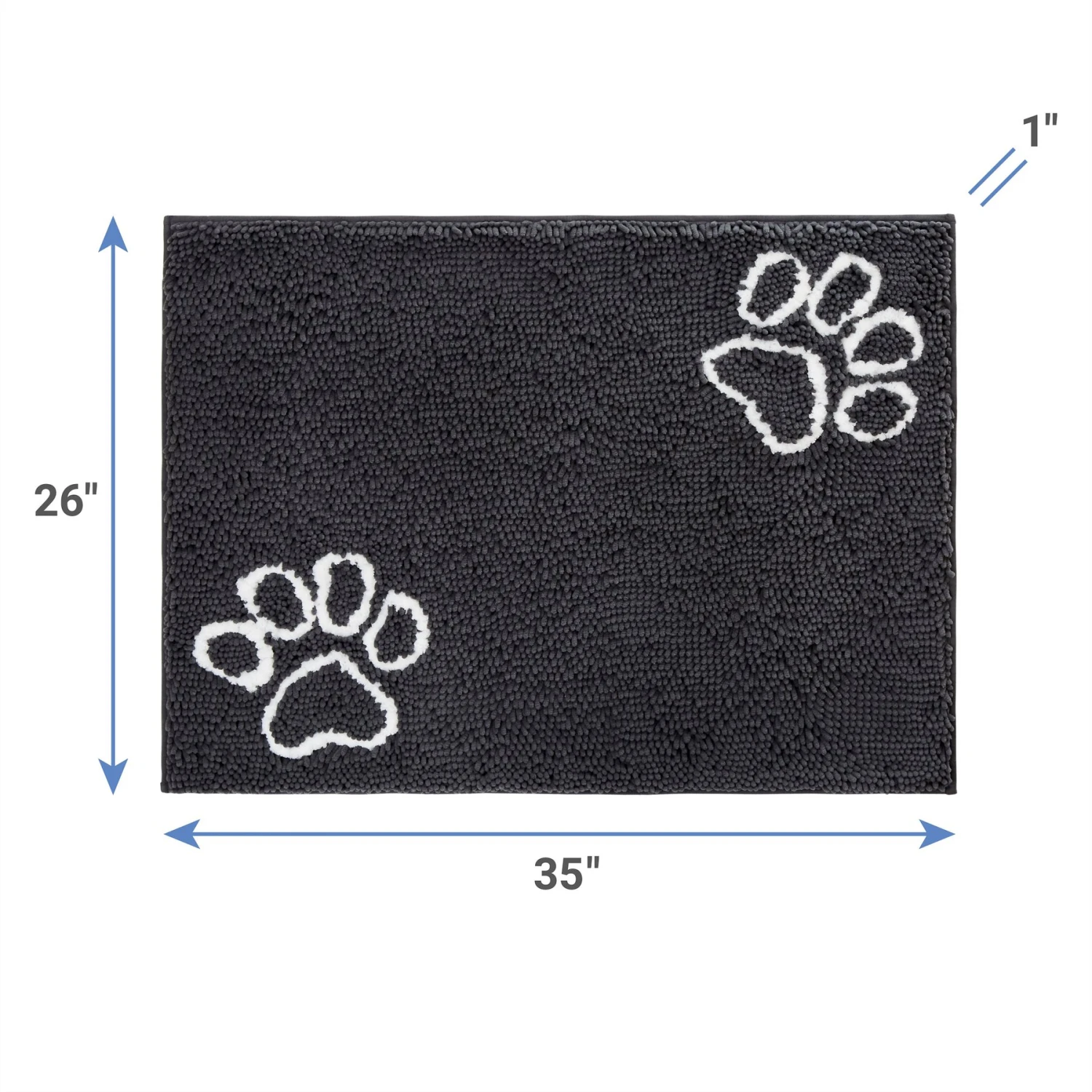 Frisco Microfiber Chenille Paw Print Doormat 4 Frisco Microfiber Chenille Paw Print Doormat - Image 2