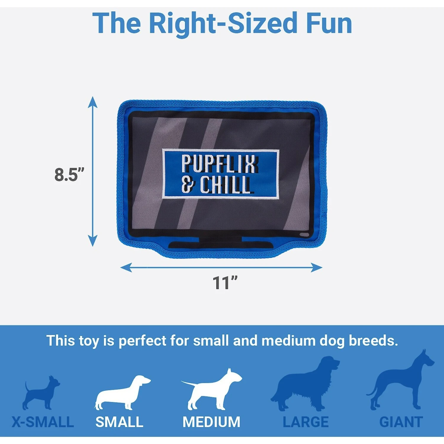 Frisco Zoomies & Chill TV Flat Plush Squeaky Dog Toy 4 Frisco Zoomies & Chill TV Flat Plush Squeaky Dog Toy - Image 2