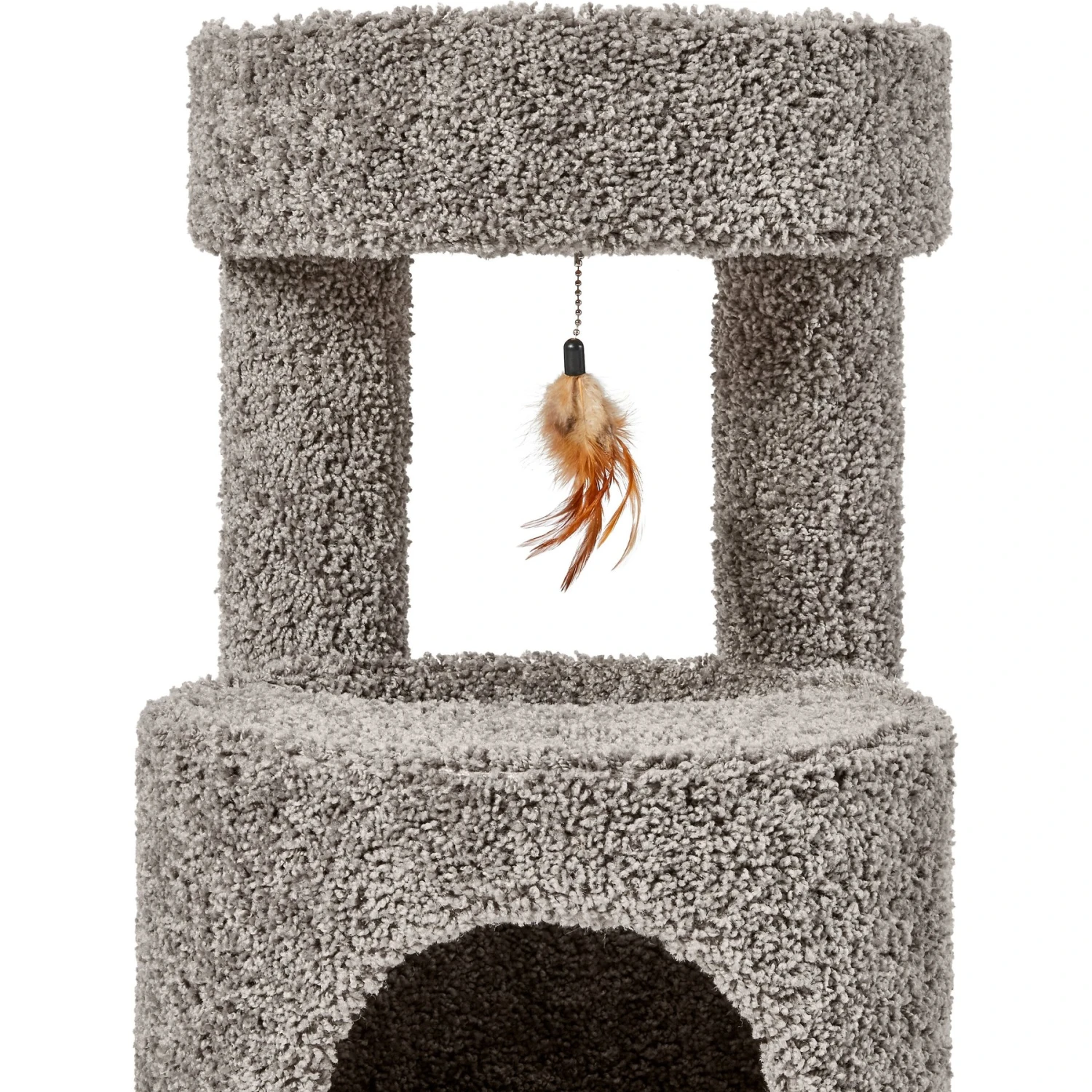 Frisco 36-in Real Carpet Wooden Cat Tree 7 Frisco 36-in Real Carpet Wooden Cat Tree - Image 5