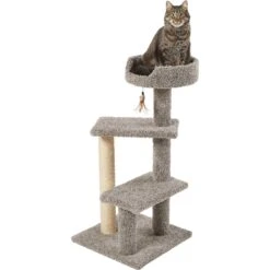 Frisco 41.5-in Real Carpet Wooden Cat Tree -Pet Supplies Discount Store 244527 PT2. AC SS1800 V1603328533