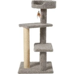 Frisco 41.5-in Real Carpet Wooden Cat Tree -Pet Supplies Discount Store 244527 PT3. AC SS1800 V1603202563